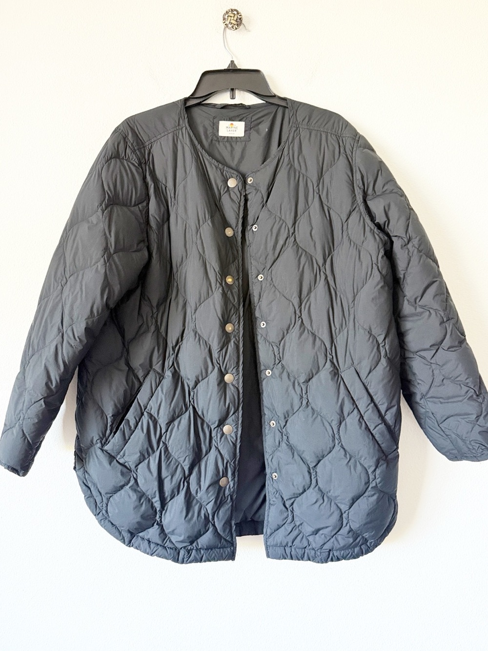 Marine Layer Lightweight Quilted Black Women's Jacket - - Picture 4 of 10